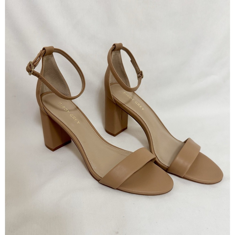 Block Heels Nude Tan Women's 9.5 Birdy Grey